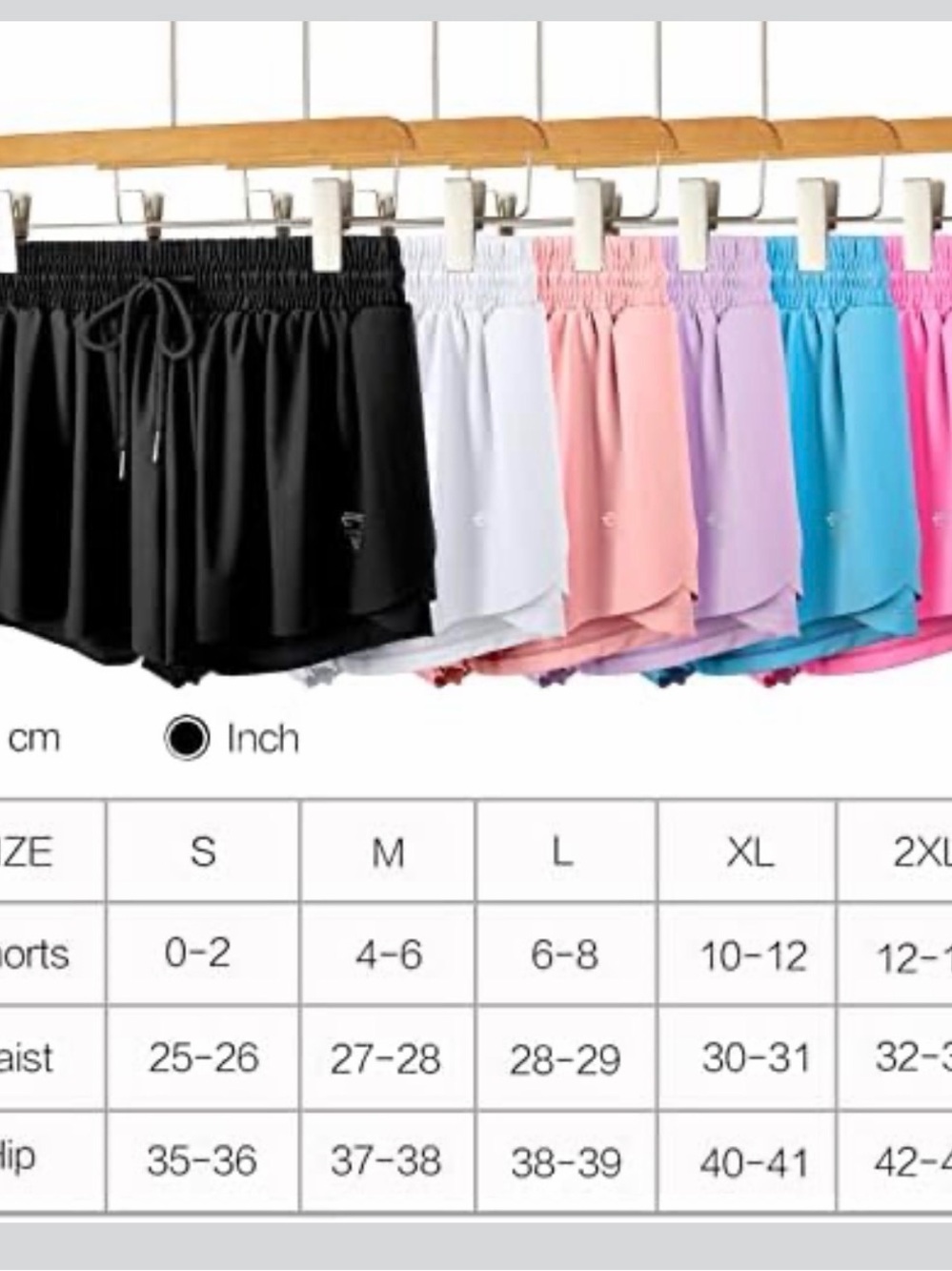 Blaosn Women's Lavender Athletic Skort Shorts with Drawstring Waist size large - Picture 4 of 4